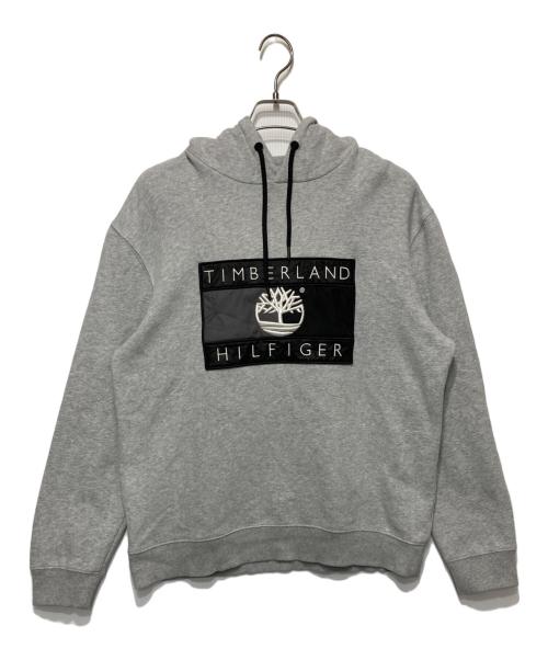 Timberland（ティンバーランド）Timberland (ティンバーランド) TOMMY HILFIGER (トミーヒルフィンガー) プルオーバーパーカー グレー サイズ:XLの古着・服飾アイテム