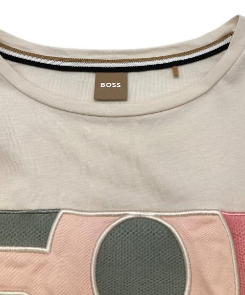BOSS（ボス）BOSS (ボス) ロゴTシャツ ベージュ サイズ:Sの古着・服飾アイテム
