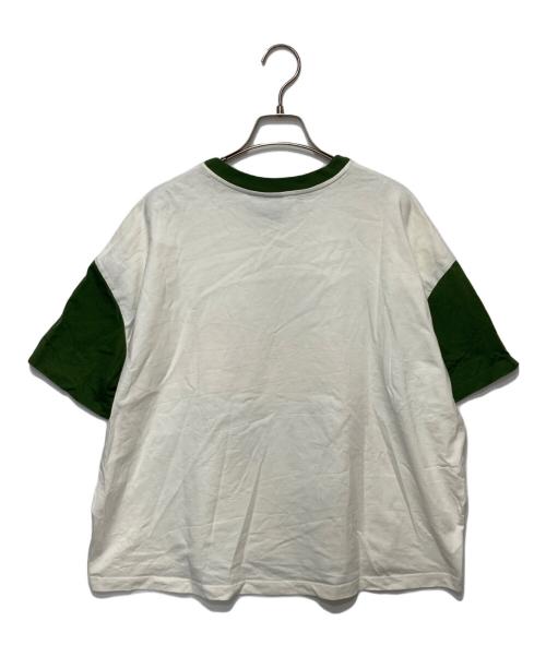 LOEWE（ロエベ）LOEWE (ロエベ) Paula’s Ibiza (パウラズ イビザ) ロゴプリントショートTシャツ アイボリー×グリーン サイズ:Sの古着・服飾アイテム