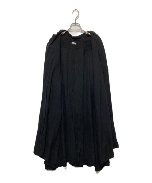 YAECA（ヤエカ）YAECA (ヤエカ) リネンブレンドシャツワンピース ブラック サイズ:MEDIUMの古着・服飾アイテム