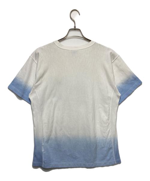 Champion（チャンピオン）Champion (チャンピオン) グラデーションtシャツ ホワイト×ブルー サイズ:Ｍの古着・服飾アイテム