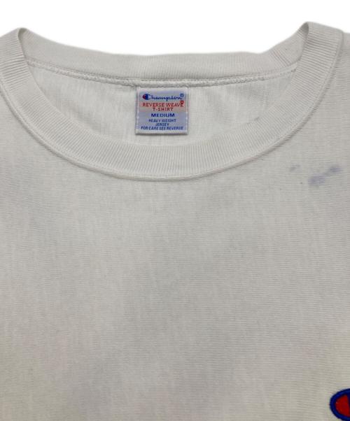 Champion（チャンピオン）Champion (チャンピオン) グラデーションtシャツ ホワイト×ブルー サイズ:Ｍの古着・服飾アイテム