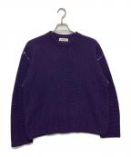 MONKEY TIMEモンキータイム）の古着「PE AZE CROPPED LINKING CREW NECK」｜パープル