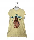 Hysteric Glamourヒステリックグラマー）の古着「ガールプリントTシャツ」｜イエロー