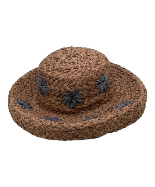 La Maison de Lyllis（ラメゾンドリリス）La Maison de Lyllis (ラメゾンドリリス) ラフィアハット ベージュ サイズ:57cmの古着・服飾アイテム
