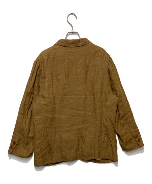 Gauze（ガーゼ）Gauze (ガーゼ) リネンジャケット ブラウン サイズ:Freeの古着・服飾アイテム