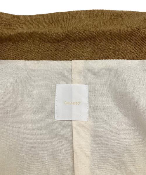 Gauze（ガーゼ）Gauze (ガーゼ) リネンジャケット ブラウン サイズ:Freeの古着・服飾アイテム