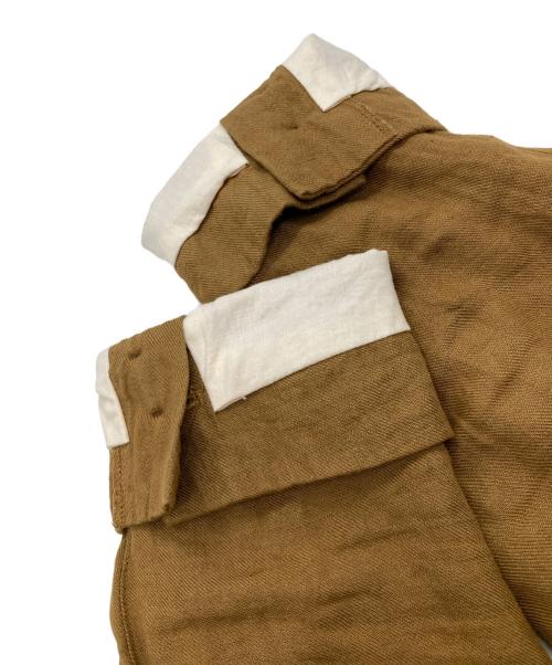 Gauze（ガーゼ）Gauze (ガーゼ) リネンジャケット ブラウン サイズ:Freeの古着・服飾アイテム