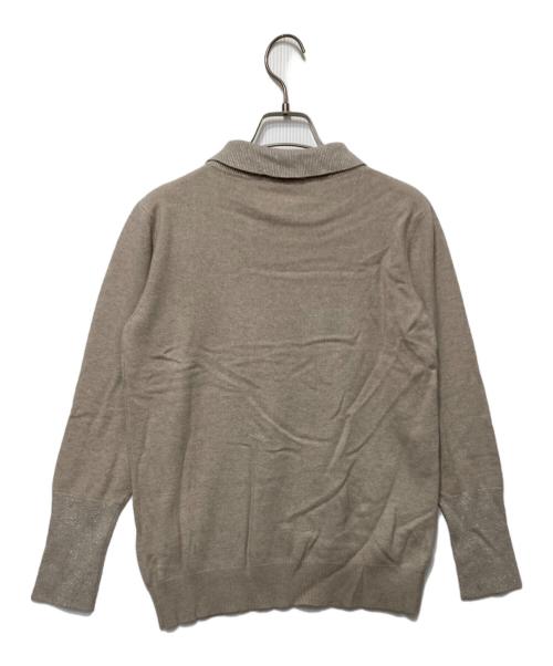 Fabiana Filippi（ファビアナフィリッピ）Fabiana Filippi (ファビアナフィリッピ) 襟付きカシミヤブレンドニット ベージュ サイズ:XSの古着・服飾アイテム