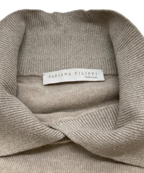 Fabiana Filippi（ファビアナフィリッピ）Fabiana Filippi (ファビアナフィリッピ) 襟付きカシミヤブレンドニット ベージュ サイズ:XSの古着・服飾アイテム