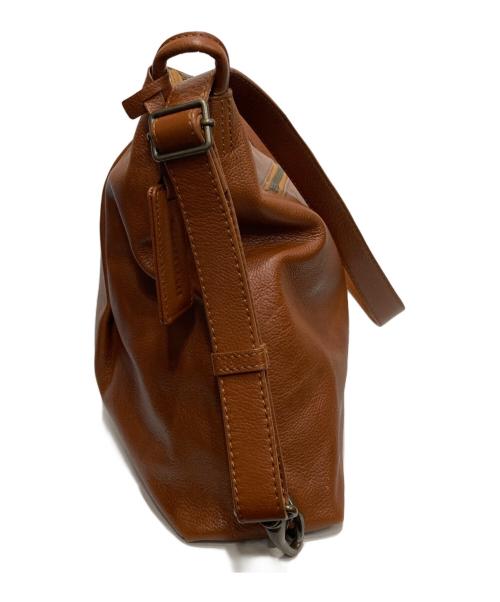 MOTHERHOUSE（マザーハウス）MOTHERHOUSE (マザーハウス) レザーショルダーバッグ ブラウンの古着・服飾アイテム