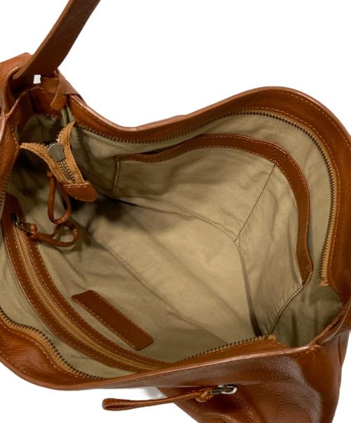 MOTHERHOUSE（マザーハウス）MOTHERHOUSE (マザーハウス) レザーショルダーバッグ ブラウンの古着・服飾アイテム