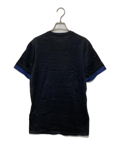 JIL SANDER（ジルサンダー）JIL SANDER (ジルサンダー) レイヤードデザインtシャツ ブラック×ブルー サイズ:XLの古着・服飾アイテム