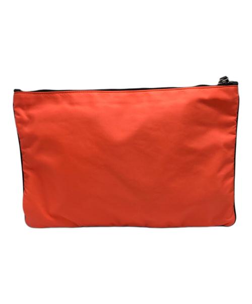 JIL SANDER（ジルサンダー）JIL SANDER (ジルサンダー) クラッチバッグ ブラック×オレンジの古着・服飾アイテム