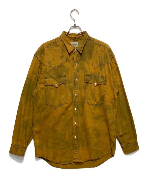 BANANA REPUBLIC（バナナリパブリック）BANANA REPUBLIC (バナナリパブリック) 製品染めウエスタンシャツ オレンジ サイズ:Ｌの古着・服飾アイテム