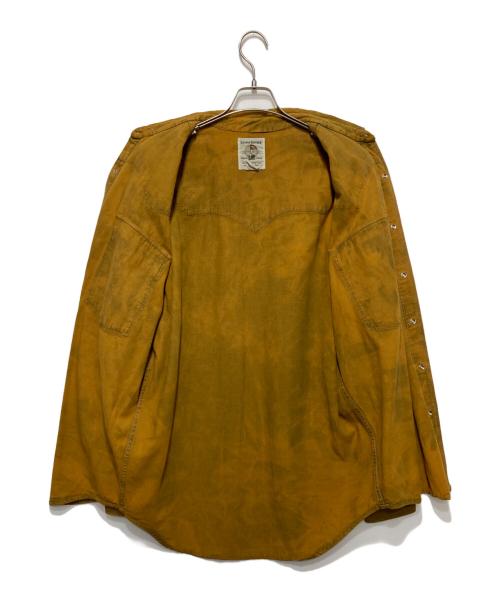 BANANA REPUBLIC（バナナリパブリック）BANANA REPUBLIC (バナナリパブリック) 製品染めウエスタンシャツ オレンジ サイズ:Ｌの古着・服飾アイテム