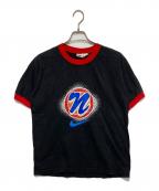 NIKEナイキ）の古着「オールドプリントリンガーTシャツ」｜レッド×ブラック