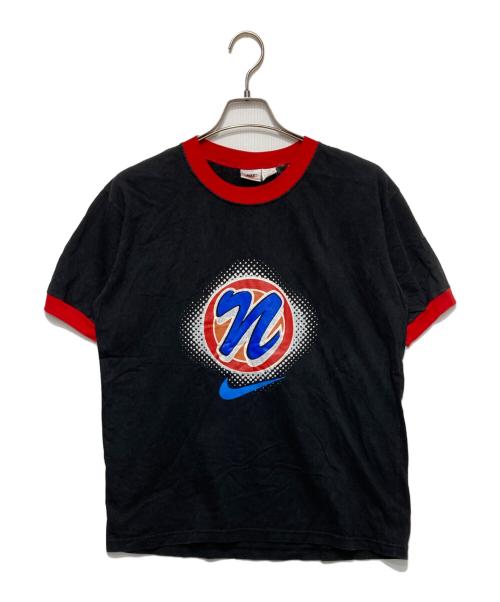 NIKE（ナイキ）NIKE (ナイキ) オールドプリントリンガーTシャツ レッド×ブラック サイズ:Ｍの古着・服飾アイテム