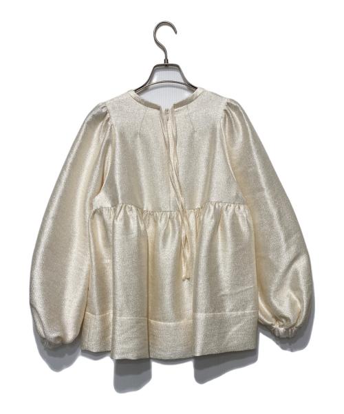 YORI（ヨリ）YORI (ヨリ) シャイニーパフブラウス プルオーバー ベージュ サイズ:36の古着・服飾アイテム