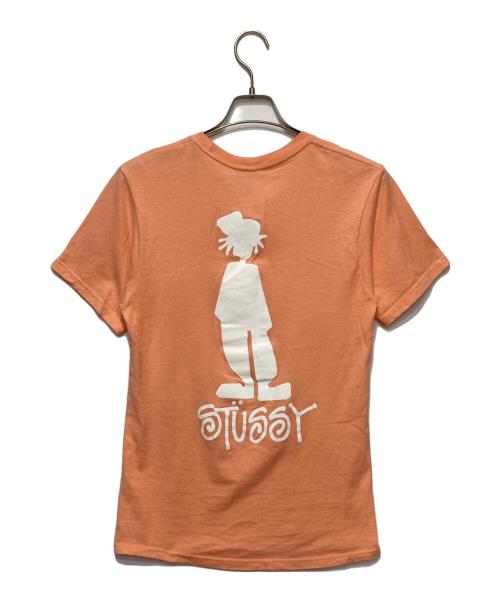 stussy（ステューシー）stussy (ステューシー) シャドーマンプリントTシャツ ピンク サイズ:Sの古着・服飾アイテム