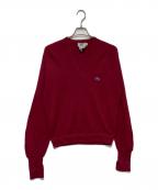 IZOD LACOSTEアイゾッド ラコステ）の古着「Vネックニット」｜レッド
