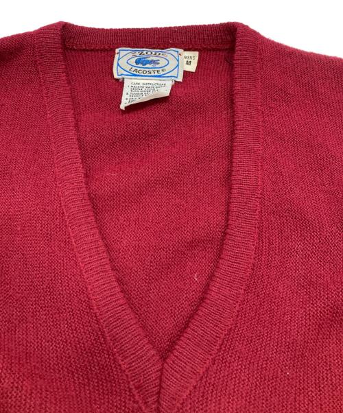 IZOD LACOSTE（アイゾッド ラコステ）IZOD LACOSTE (アイゾッド ラコステ) Vネックニット レッド サイズ:Ｍの古着・服飾アイテム