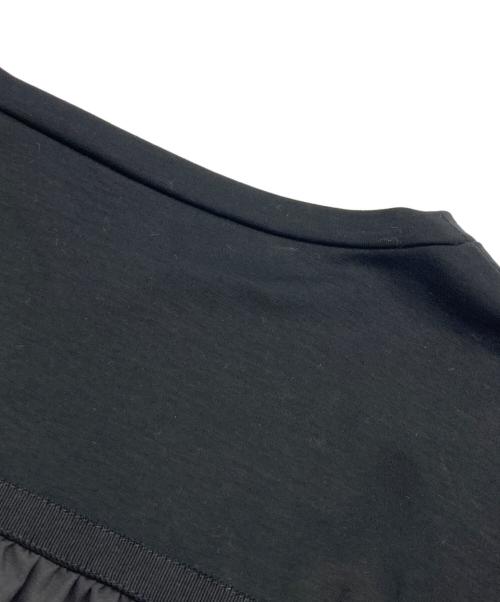 BEARDSLEY（ビアズリー）BEARDSLEY (ビアズリー) 布帛コンビウシロフレアカットソー ネイビー サイズ:Fの古着・服飾アイテム