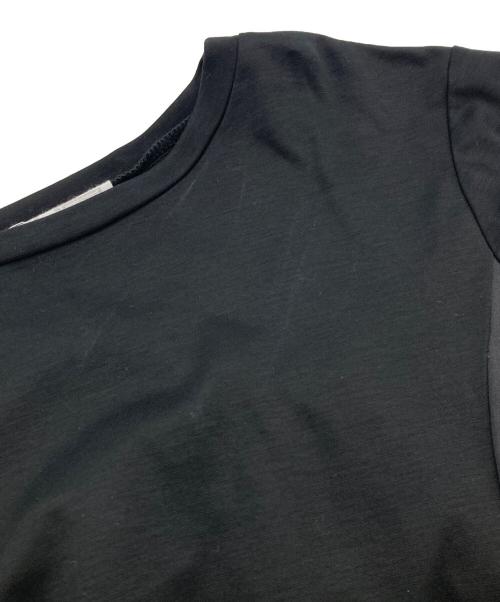 BEARDSLEY（ビアズリー）BEARDSLEY (ビアズリー) 布帛コンビウシロフレアカットソー ネイビー サイズ:Fの古着・服飾アイテム