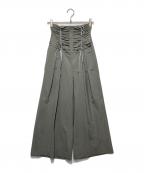 Snidelスナイデル）の古着「シャーリングギャザーパンツ」｜グレー