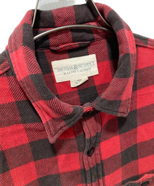 Denim & Supply Ralph Lauren（デニム＆サプライ ラルフローレン）DENIM & SUPPLY RALPH LAUREN (デニム＆サプライ ラルフローレン) チェックシャツ レッド サイズ:Mの古着・服飾アイテム
