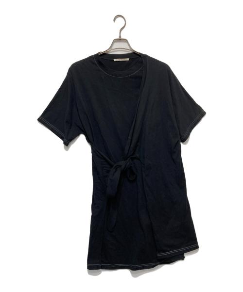 Acne studios（アクネ ストゥディオス）Acne studios (アクネ ストゥディオス) オーバーサイズデザインtシャツ ブラック サイズ:XSの古着・服飾アイテム