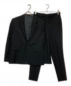 LAD MUSICIANラッドミュージシャン）の古着「22ss WOOL GABARDINE STANDARD 1B JACKETセットアップ」｜ブラック