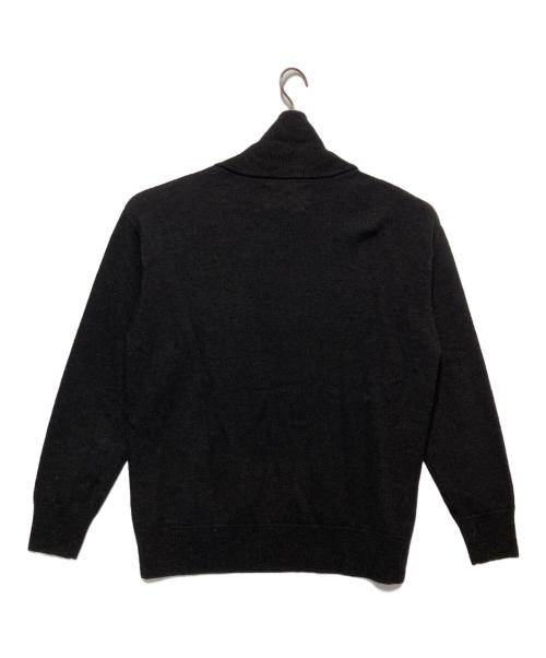 MHL（エムエイチエル）MHL (エムエイチエル) ウールリネンハーフジップニット ブラック サイズ:Ｌの古着・服飾アイテム