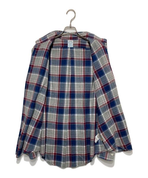 BROOKS BROTHERS（ブルックスブラザーズ）BROOKS BROTHERS (ブルックスブラザーズ) ボタンダウンシャツ グレー×ブルー サイズ:Lの古着・服飾アイテム
