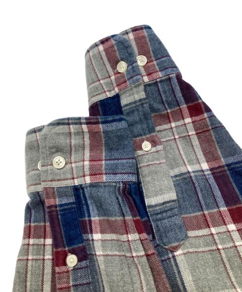 BROOKS BROTHERS（ブルックスブラザーズ）BROOKS BROTHERS (ブルックスブラザーズ) ボタンダウンシャツ グレー×ブルー サイズ:Lの古着・服飾アイテム