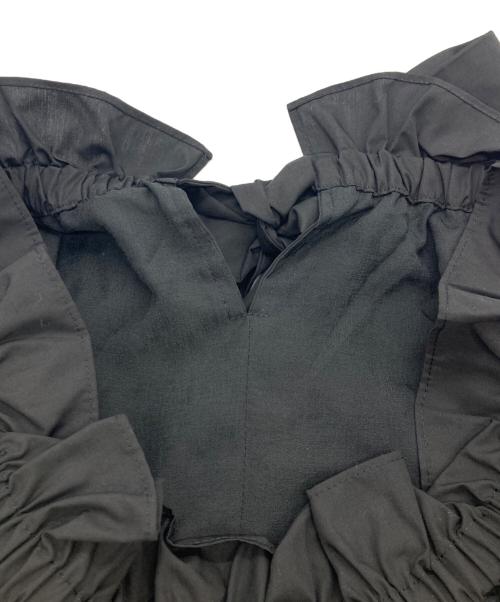 Apuweiser-riche（アプワイザーリッシェ）Apuweiser-riche (アプワイザーリッシェ) フリルギャザーブラウス ブラック サイズ:2 未使用品の古着・服飾アイテム