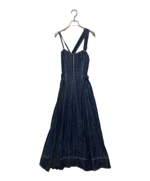 CASA FLINE（カーサフライン）CASA FLINE (カーサフライン) フロントホックデニムロングワンピース インディゴ サイズ:Fの古着・服飾アイテム
