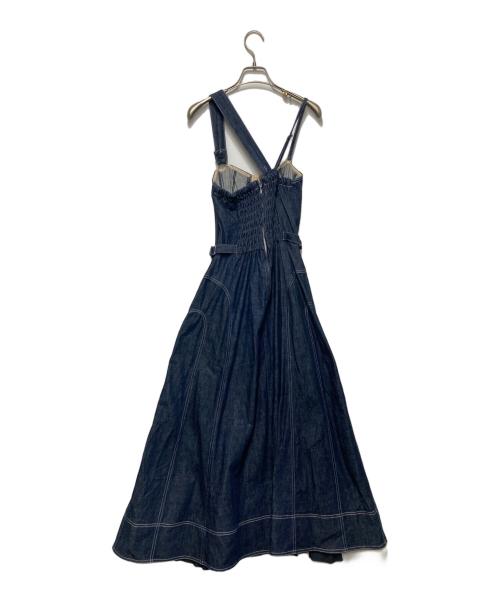 CASA FLINE（カーサフライン）CASA FLINE (カーサフライン) フロントホックデニムロングワンピース インディゴ サイズ:Fの古着・服飾アイテム