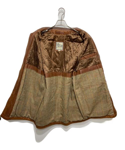 NORTON&WIISON（ノートンアンドウィルソン）NORTON&WIISON (ノートンアンドウィルソン) レザーコート ブラウン サイズ:50の古着・服飾アイテム