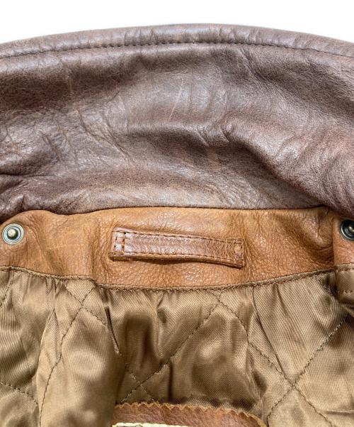 NORTON&WIISON（ノートンアンドウィルソン）NORTON&WIISON (ノートンアンドウィルソン) レザーコート ブラウン サイズ:50の古着・服飾アイテム