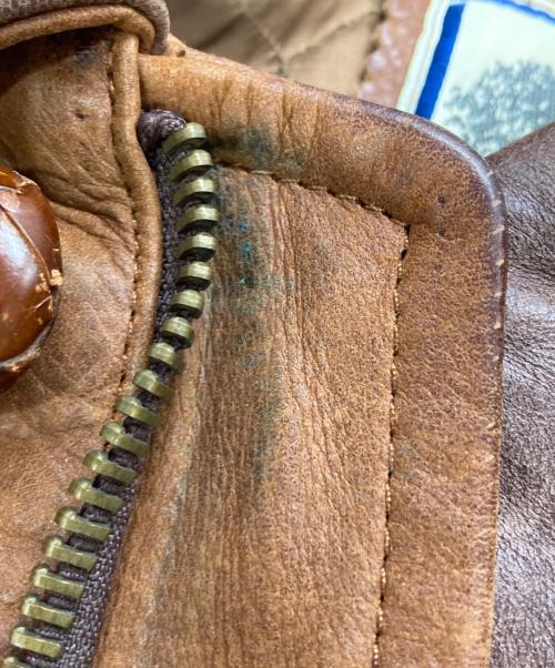 NORTON&WIISON（ノートンアンドウィルソン）NORTON&WIISON (ノートンアンドウィルソン) レザーコート ブラウン サイズ:50の古着・服飾アイテム