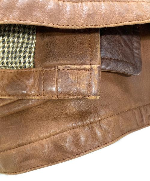 NORTON&WIISON（ノートンアンドウィルソン）NORTON&WIISON (ノートンアンドウィルソン) レザーコート ブラウン サイズ:50の古着・服飾アイテム