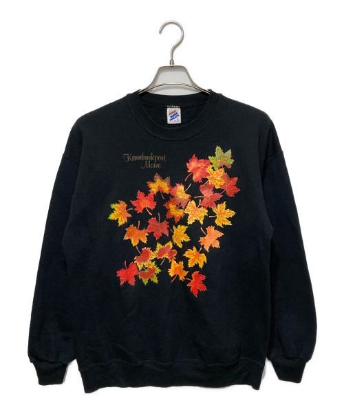JERZEES（ジャージーズ）JERZEES (ジャージーズ) メイプルプリントスウェット ブラック サイズ:Lの古着・服飾アイテム