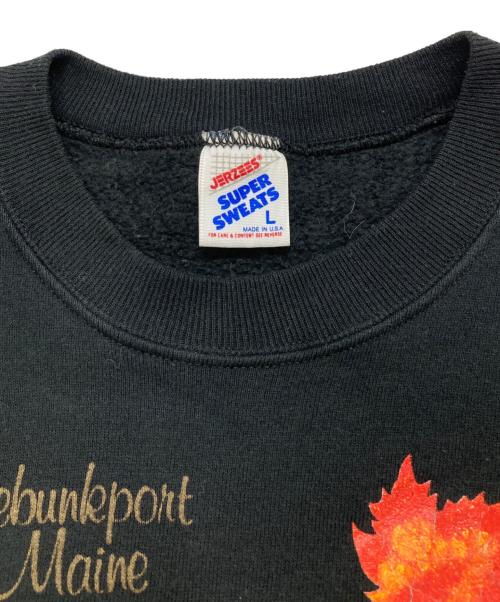 JERZEES（ジャージーズ）JERZEES (ジャージーズ) メイプルプリントスウェット ブラック サイズ:Lの古着・服飾アイテム