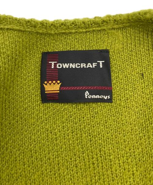 TOWN CRAFT（タウンクラフト）TOWN CRAFT (タウンクラフト) シャギーニットカーディガン グリーン サイズ:Ｌの古着・服飾アイテム
