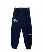 90909090）の古着「90 Logo SWEAT PANTS」｜ネイビー