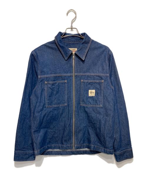 stussy（ステューシー）stussy (ステューシー) DENIM ZIP UP WORK JACKET インディゴ サイズ:Ｍの古着・服飾アイテム