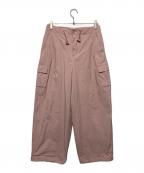 UNGRIDアングリッド）の古着「ナイロン混ミリタリールーズパンツ」｜ピンク