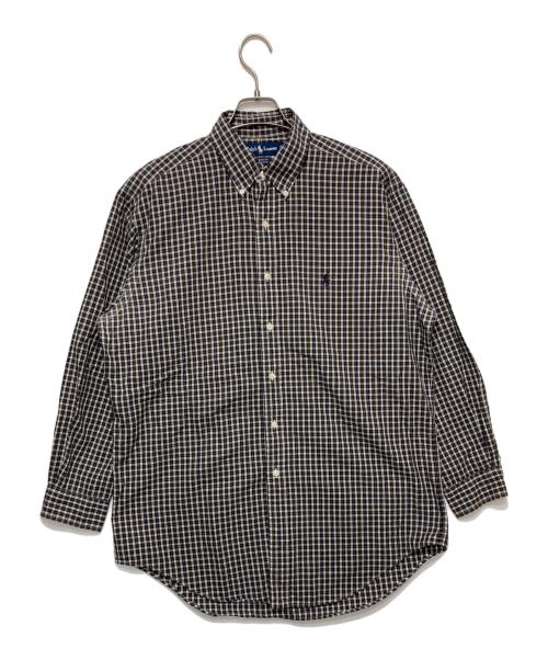 RALPH LAUREN（ラルフローレン）RALPH LAUREN (ラルフローレン) ボタンダウンシャツ ブラウン サイズ:16の古着・服飾アイテム