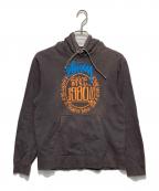 stussyステューシー）の古着「00sプリントパーカー」｜チャコールグレー
